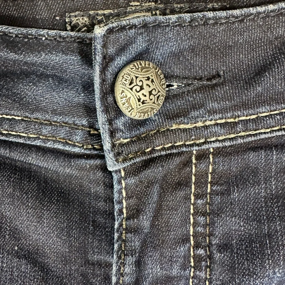 Silver Jeans Co Suki Mid Rise Bootcut Dark Wash Denim Jeans 33 x 31